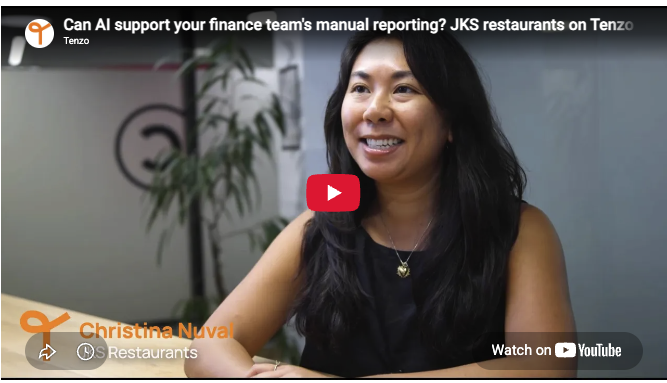 Christina Nueval, Finance Director at JKS Restaurants, on reporting in Tenzo